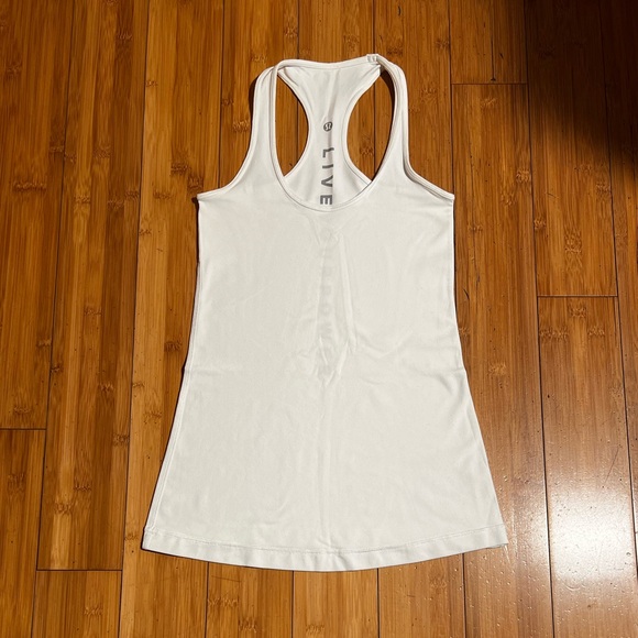 Rare Lululemon Graphic Racerback Tank White Size 2 - Picture 4 of 10